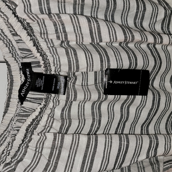 NEW Ashley Stewart Maxi Off the Shoulder Striped Dress - Picture 4 of 5